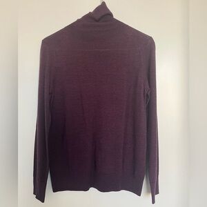 Banana Republic Burgundy Merino Wool Turtleneck Sweater, Size S, NWT